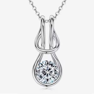 New .925 2 Carat Diamond (Moissanite) Necklace, GRA Certified